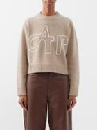 Bella Freud - Art Chainstitched Merino Sweater - Womens - Light Beige