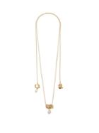 Matchesfashion.com Givenchy - Spiral Lasso Crystal & Pearl Necklace - Womens - Gold