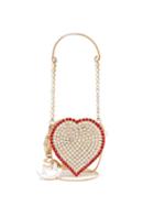 Matchesfashion.com Rosantica - Baby Heart Mini Crystal-embellished Bag - Womens - Crystal