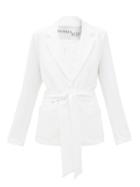 Harris Reed - Single-breasted Crepe Blazer - Womens - White