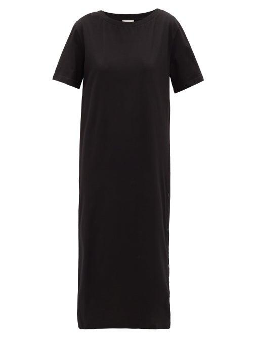 Matchesfashion.com Moncler - Press-stud Cotton Dress - Womens - Black