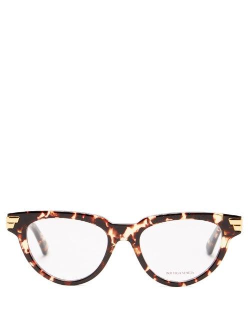 Matchesfashion.com Bottega Veneta - Cat-eye Tortoiseshell-acetate Glasses - Womens - Tortoiseshell