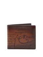 Matchesfashion.com Berluti - Scritto Leather Bi Fold Wallet - Mens - Brown