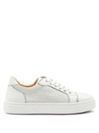 Matchesfashion.com Christian Louboutin - Vieirissima Metallic-edge Leather Trainers - Womens - White