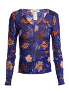 Diane Von Furstenberg Canton-print Mesh Top