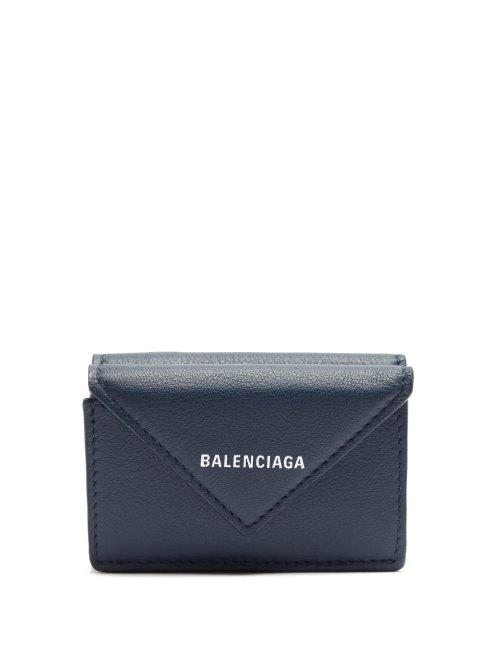 Matchesfashion.com Balenciaga - Papier Leather Purse - Womens - Blue