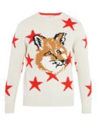 Maison Kitsuné Star And Fox-intarsia Wool Sweater