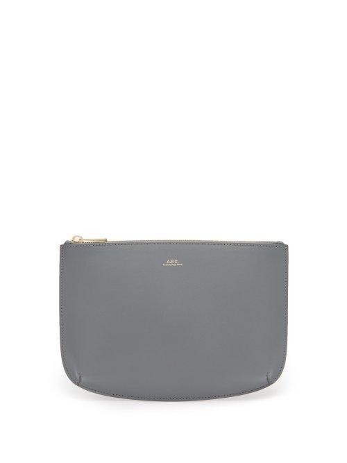 Matchesfashion.com A.p.c. - Sarah Smooth Leather Pouch - Womens - Blue