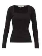 Matchesfashion.com Diane Von Furstenberg - Fera Scoop Neck Pointelle Sweater - Womens - Black