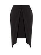 Matchesfashion.com Roland Mouret - Pan Draped Overlay Crepe Skirt - Womens - Black
