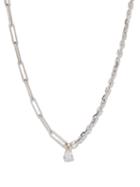 Yvonne Lon - Diamond & 18kt White-gold Chain Necklace - Womens - White Gold