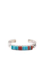 Matchesfashion.com Dineh - Tall Mountain Turquoise & Sterling Silver Cuff - Mens - Silver Multi