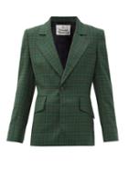Matchesfashion.com Vivienne Westwood - Tartan-check Wool-twill Suit Jacket - Womens - Green