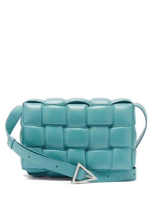 Matchesfashion.com Bottega Veneta - Cassette Small Intrecciato-leather Cross-body Bag - Womens - Light Blue