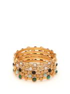 Matchesfashion.com Sylvia Toledano - Set Of Five Multi Stone Embellished Bracelets - Womens - Multi