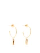 Matchesfashion.com Isabel Marant - Shell Drop Hoop Earrings - Womens - White Gold