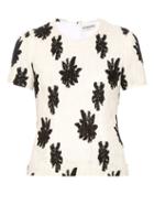 Balenciaga Floral Fil Coup Silk-blend Cloqu Top