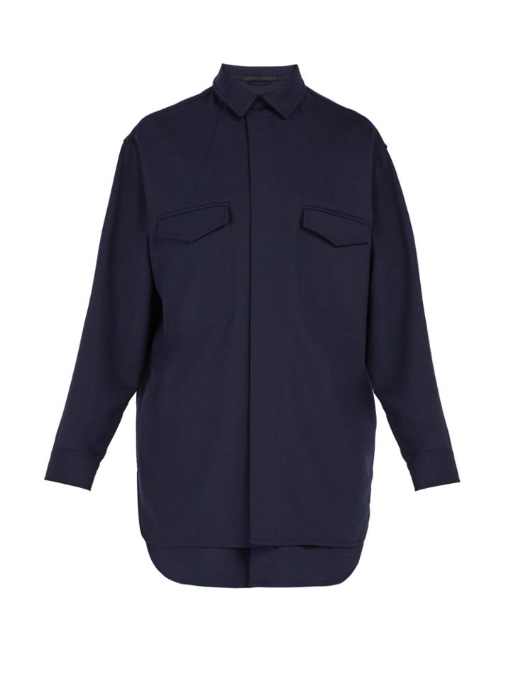Haider Ackermann Double-layer Wool-blend Shirt
