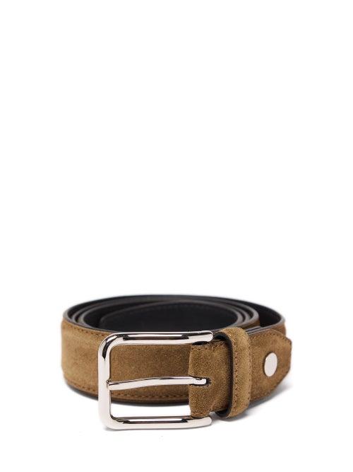 Brioni - Suede Belt - Mens - Brown