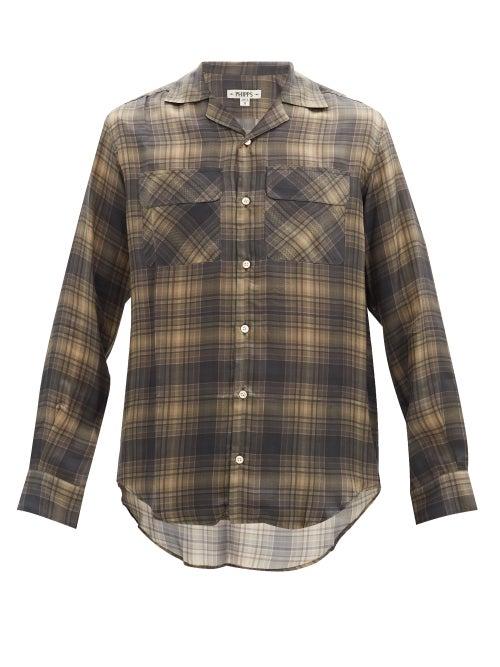 Matchesfashion.com Phipps - Hollywood Plaid Poplin Shirt - Mens - Black Yellow