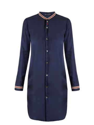 Jupe By Jackie Ribe Embroidered Silk-twill Top