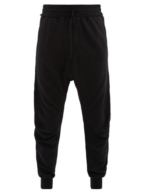 Matchesfashion.com Haider Ackermann - Grosgrain Trimmed Relaxed Cotton Track Pants - Mens - Black