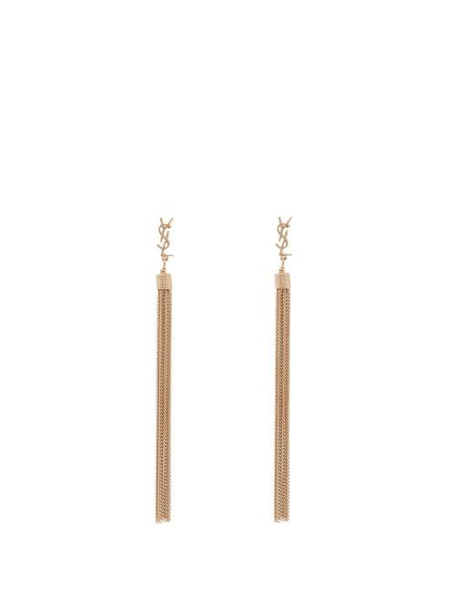 Matchesfashion.com Saint Laurent - Lou Lou Tassel Earrings - Womens - Gold