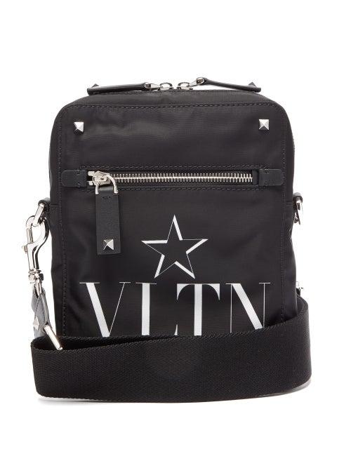 Matchesfashion.com Valentino Garavani - Vltnstar-print Cross-body Bag - Mens - Black