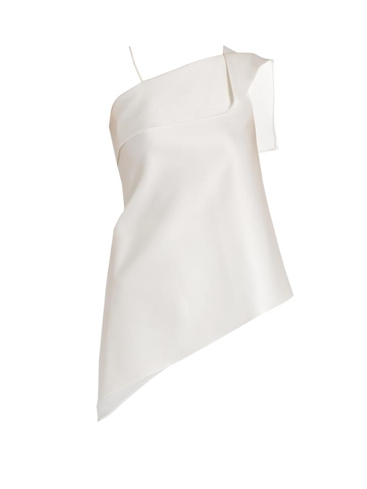 Roland Mouret Iver Asymmetric Satin Top