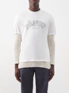 Our Legacy - Knitted-sleeve Cotton-jersey T-shirt - Mens - White Print