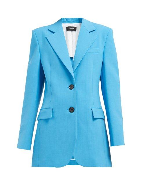 Matchesfashion.com Kwaidan Editions - Single Breasted Double Faced Crepe Blazer - Womens - Blue