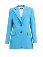 Matchesfashion.com Kwaidan Editions - Single Breasted Double Faced Crepe Blazer - Womens - Blue