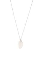 Mens Jewellery Raf Simons - Logo-charm And Quartz Necklace - Mens - White