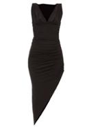 Norma Kamali - Tara Ruched Jersey Dress - Womens - Black