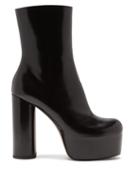 Matchesfashion.com Vetements - Platform Heeled Leather Ankle Boots - Womens - Black