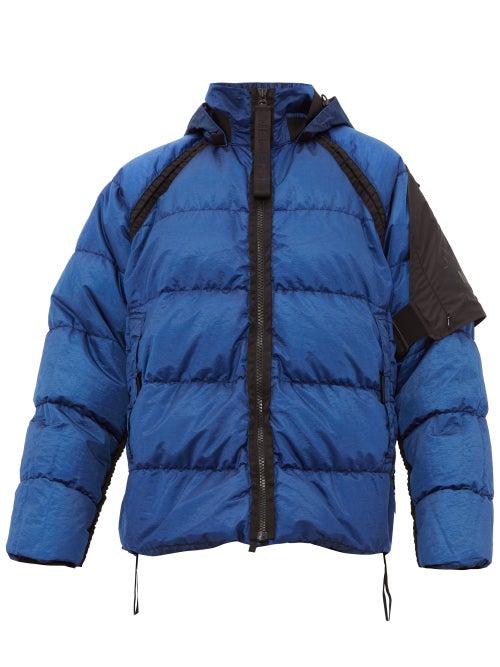 Matchesfashion.com Nemen - Logo Patch Technical Down Filled Jacket - Mens - Blue