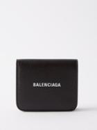 Balenciaga - Cash Grained-leather Cardholder - Womens - Black White