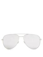 Matchesfashion.com Saint Laurent - Classic Aviator Sunglasses - Womens - Silver