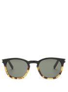 Matchesfashion.com Saint Laurent - D Frame Acetate Sunglasses - Mens - Tortoiseshell