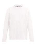 Matchesfashion.com Acne Studios - Elogho Logo Intarsia Jersey T Shirt - Mens - White