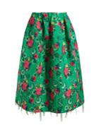Marni Floral-brocade Gathered Midi Skirt