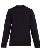 Matchesfashion.com Dunhill - Crew Neck Wool Blend Sweater - Mens - Dark Navy