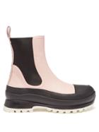 Stella Mccartney - Trace Chunky-sole Faux-leather Chelsea Boots - Womens - Light Pink