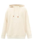 Loewe - Logo-embroidered Cotton-jersey Hooded Sweatshirt - Mens - Beige