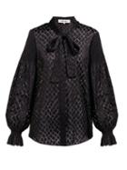 Matchesfashion.com Diane Von Furstenberg - Caroline Devor Velvet Pussy Bow Blouse - Womens - Black