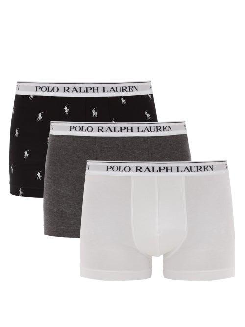 Matchesfashion.com Polo Ralph Lauren - Pack Of Three Logo-print Cotton-blend Boxer Shorts - Mens - Grey Multi