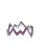 Diane Kordas Pink-sapphire & Black-gold Pop Art Ring
