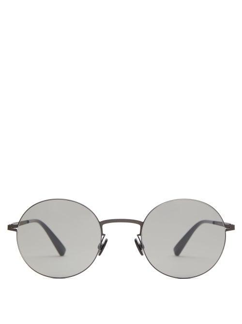 Matchesfashion.com Mykita - Kayo Round Metal Sunglasses - Mens - Black