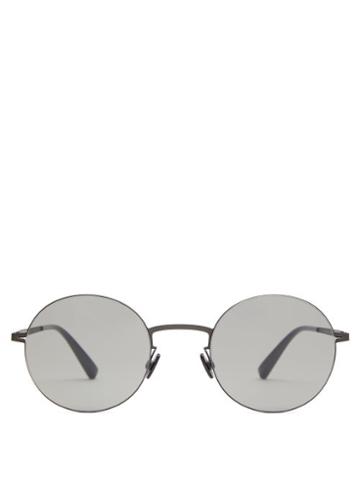 Matchesfashion.com Mykita - Kayo Round Metal Sunglasses - Mens - Black
