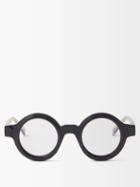 Kuboraum - S2 Round Acetate Glasses - Mens - Black